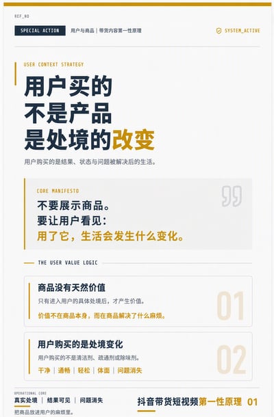 Chinese editorial poster with navy value statement, gold emphasis, technical grid, information modules, and two-column footer.